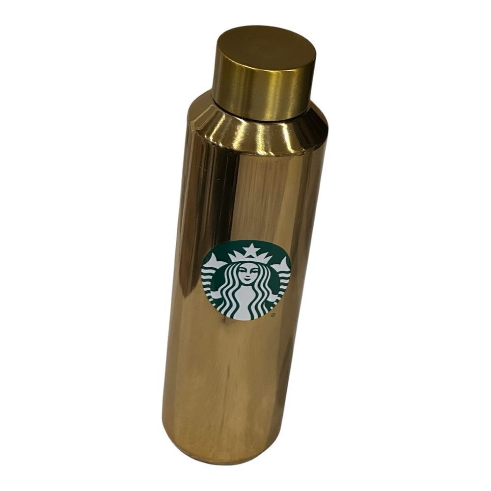 Walt Disney World Parks Mickey Mouse Aluminum tumbler Gold Starbucks pre owned